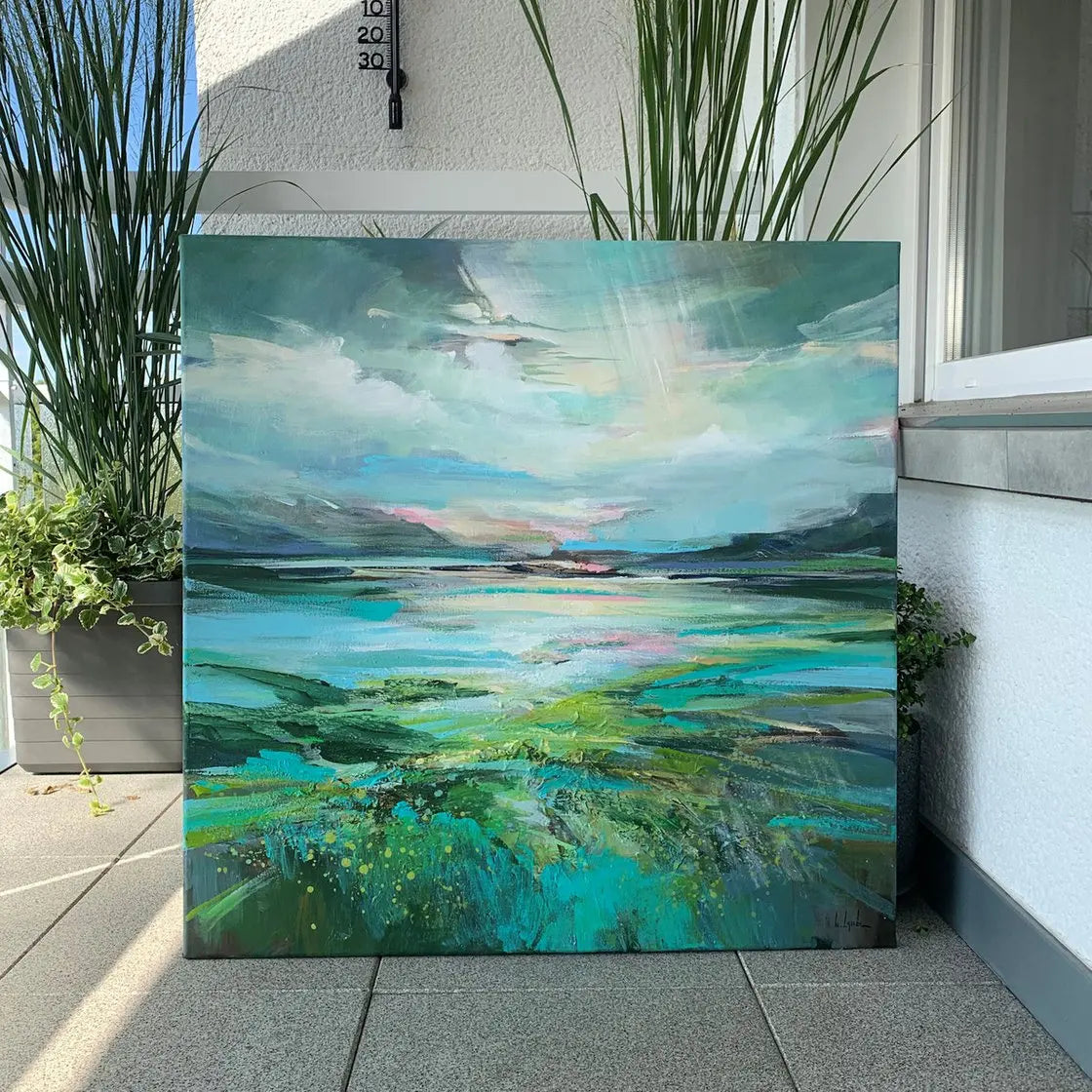 Original Landscape Picture Hand Painted Modern Abstract Oil Painting On Canvas Wall Art For Living Room Home Decoration No Frame